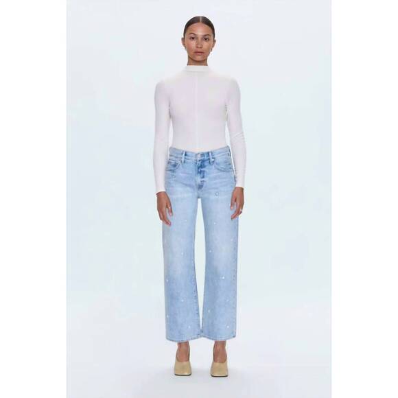 PISTOLA Denim - NEW PISTOLA lexi mid rise bowed straight jeans in stellar vintage